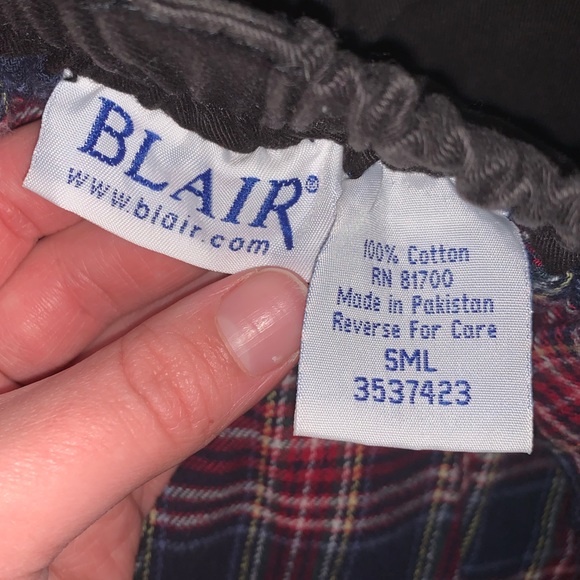 Blair black flannel lined button down modest skirt size SML - Picture 4 of 4